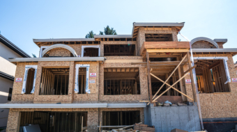 Custom home wood framing project in Surrey BC by Sangha Framing